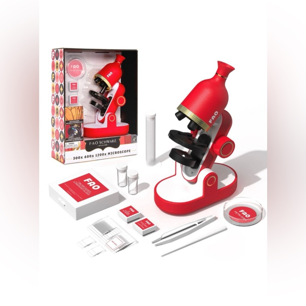 FAO Schwarz Kids' Microscope Set 40pc:
Educational Science Toy Microscope.